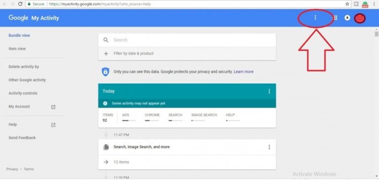 limpar o histórico de pesquisa no telefone Android