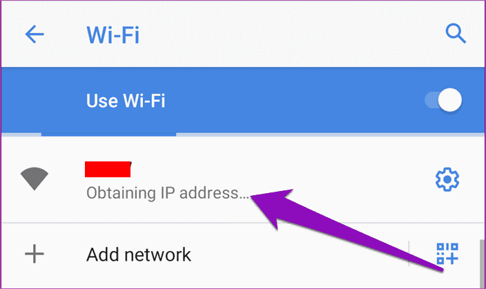 Wi-Fi travado na obtenção do endereço IP