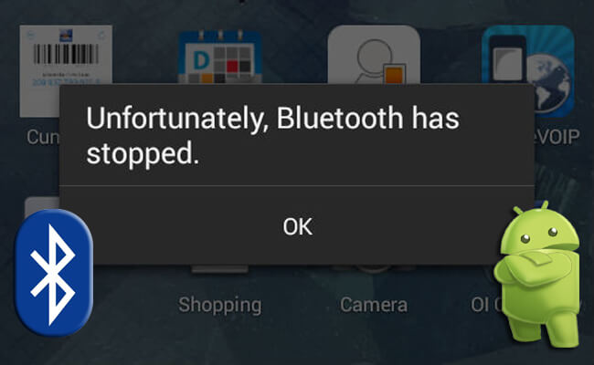 "Infelizmente, o Bluetooth parou" no Android