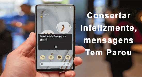 Consertar Infelizmente, mensagens Tem Parou