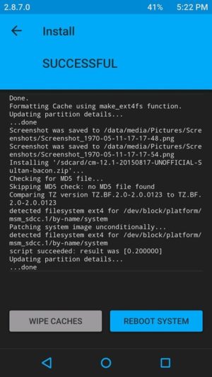 erro de criptografia malsucedida no Android
