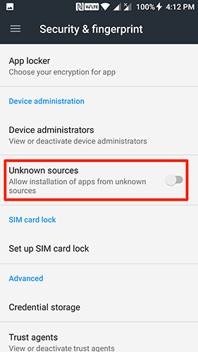 como instalar aplicativos desconhecidos no Android