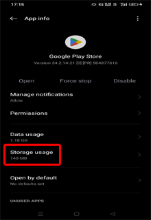 Código de erro Android 505 Play Store