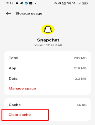 Snapchat não carrega snaps
