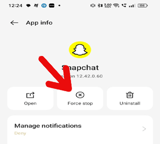 histórias do Snapchat não carregam
