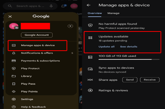 Atualizar versão do aplicativo da câmera