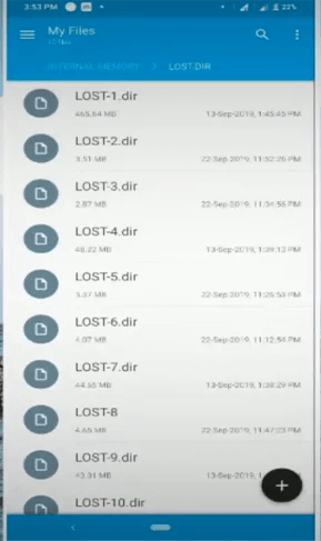 recuperar arquivos dir perdidos do Android
