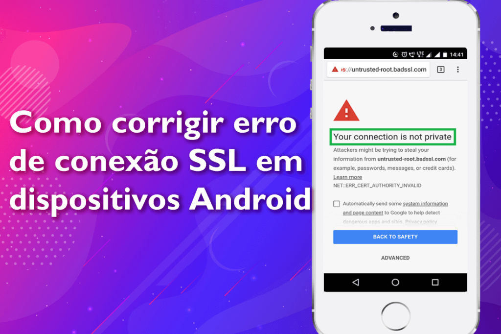 erro de conexão SSL no telefone Android