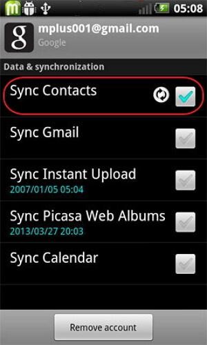 exportação de contatos do Android para PC