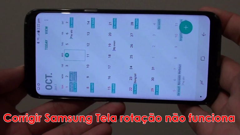 corrigir Samsung Tela rotação não funciona