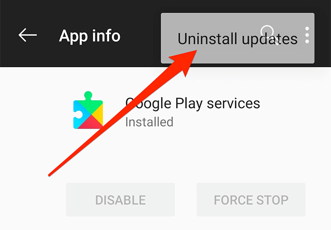 erro na Google Play Store na verificação de atualizações