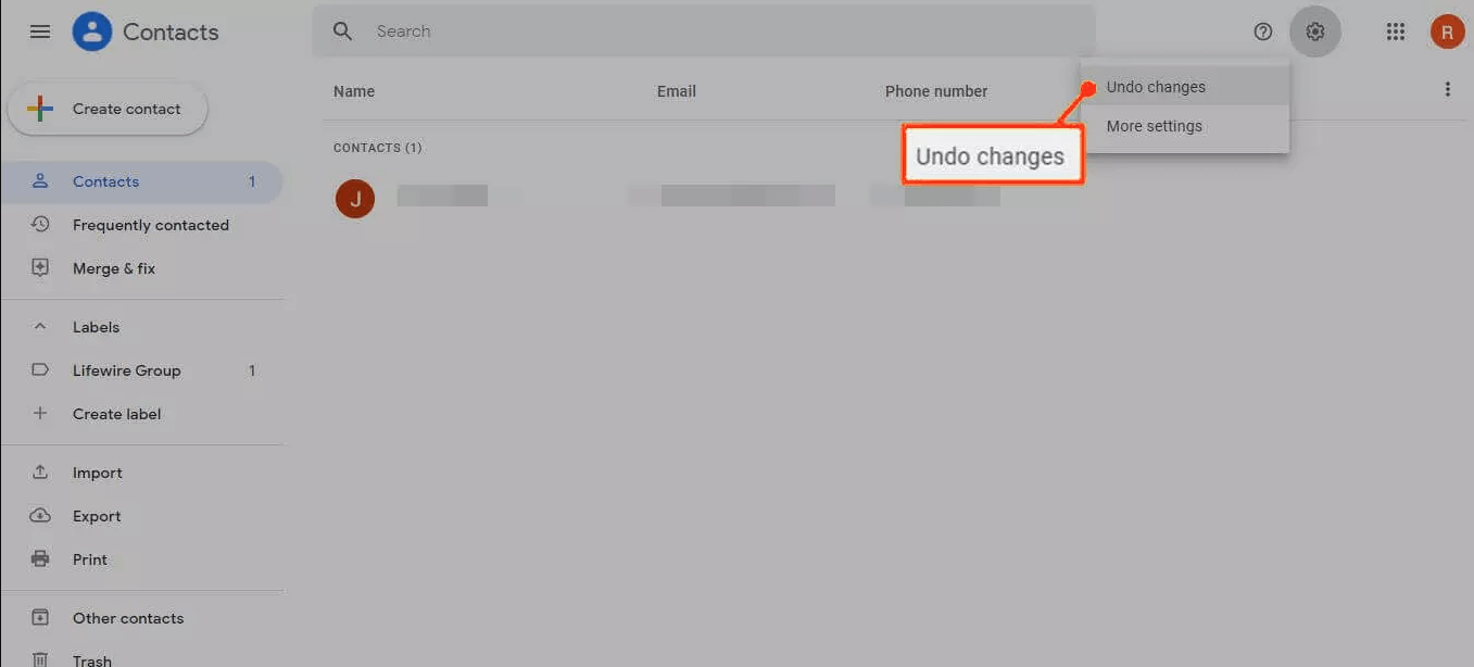 Desfazer alterações.