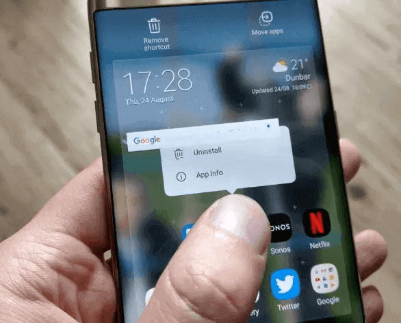 Desinstalar qualquer aplicativo com falha