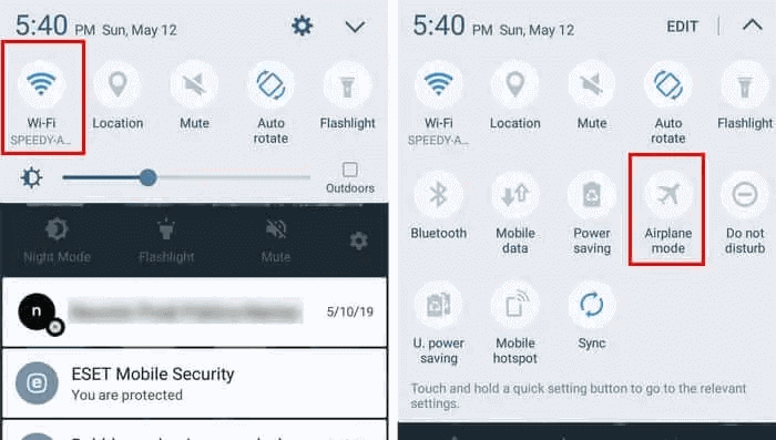 Desligue os serviços de celular
