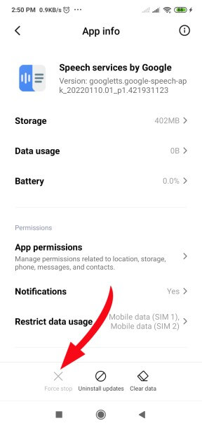 Serviços de voz do Google Atualização aguardando conexão de rede