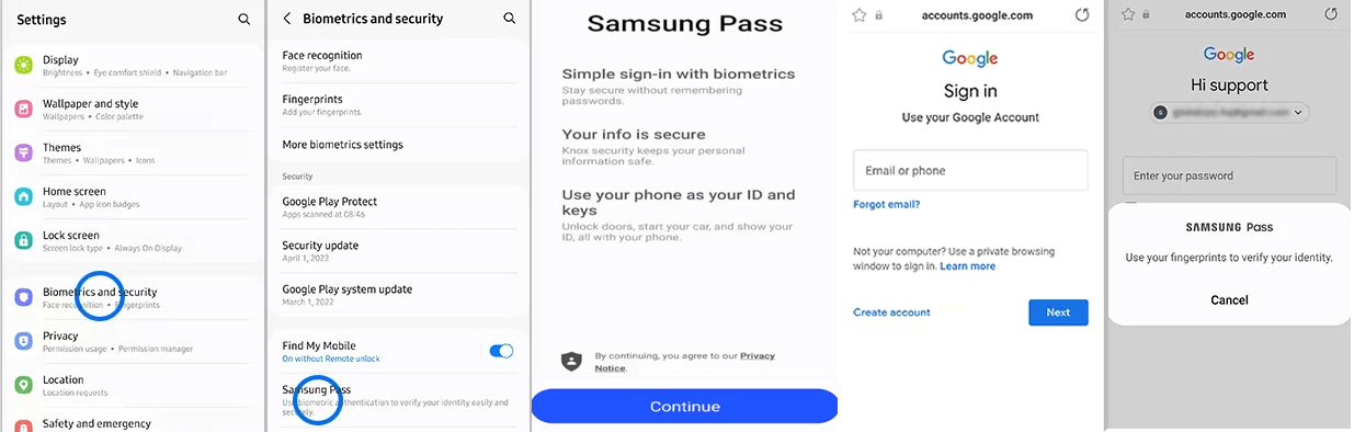 Como configurar o Samsung Pass em telefones Galaxy