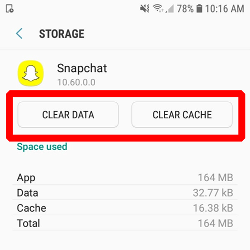 Corrigir problema de toque para carregar no Snapchat