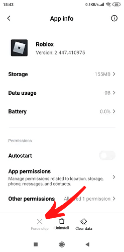 Roblox falhando on Android