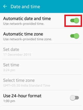 problema Comunicando-se com os servidores do Google no Android