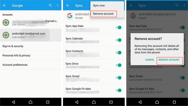 problema Comunicando-se com os servidores do Google no Android