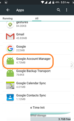 problema Comunicando-se com os servidores do Google no Android