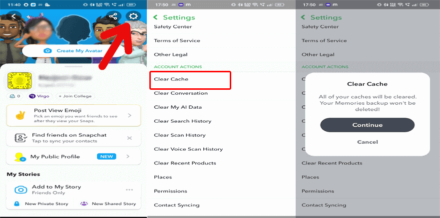 os filtros do Snapchat não funcionam no Android