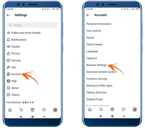 Fixar Instagram 5XX Servidor Erro