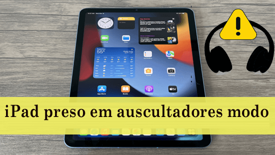 iPad Preso Em Auscultadores Modo