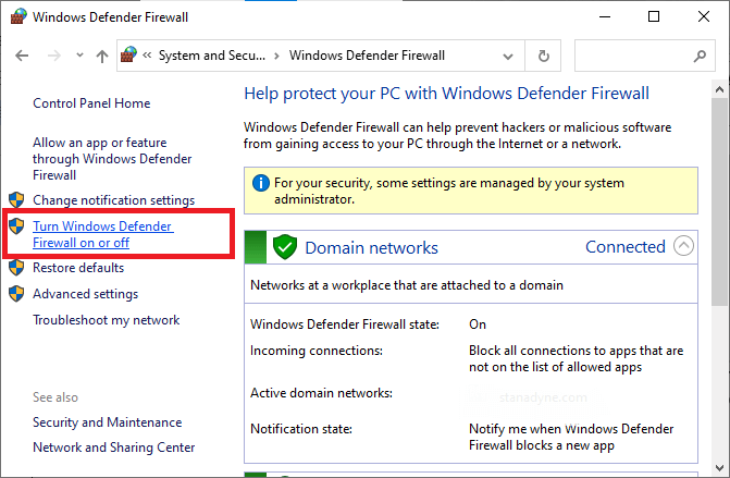 Ativar ou desativar o Firewall do Windows