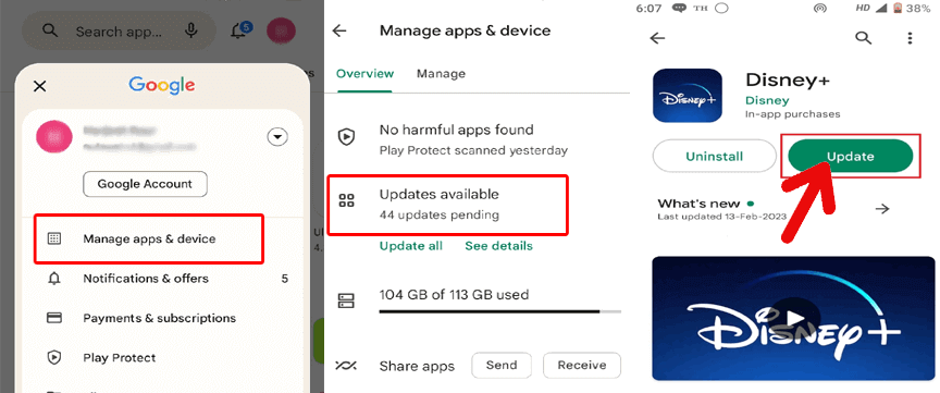 Código de erro 39 do Disney Plus Android