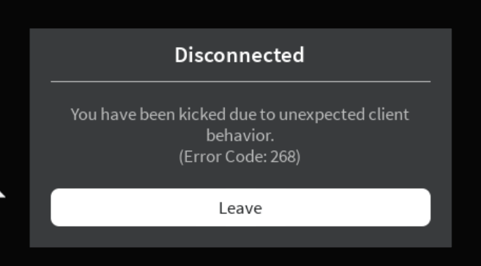 Código de erro 268 do Roblox