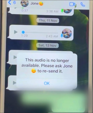 Este áudio não está mais disponível