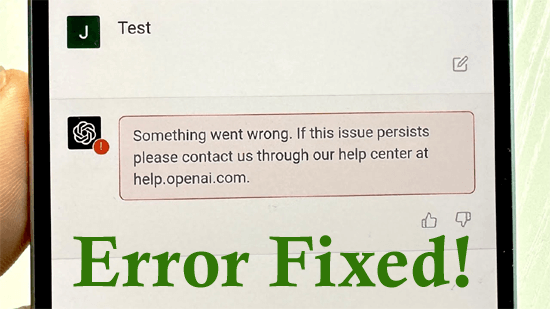 Something Went Wrong Erro no ChatGPT