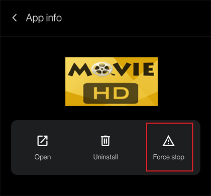 aplicativo Movies HD não está funcionand