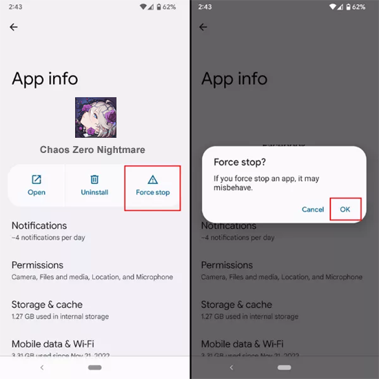 Chaos Zero Nightmare não funciona no Android