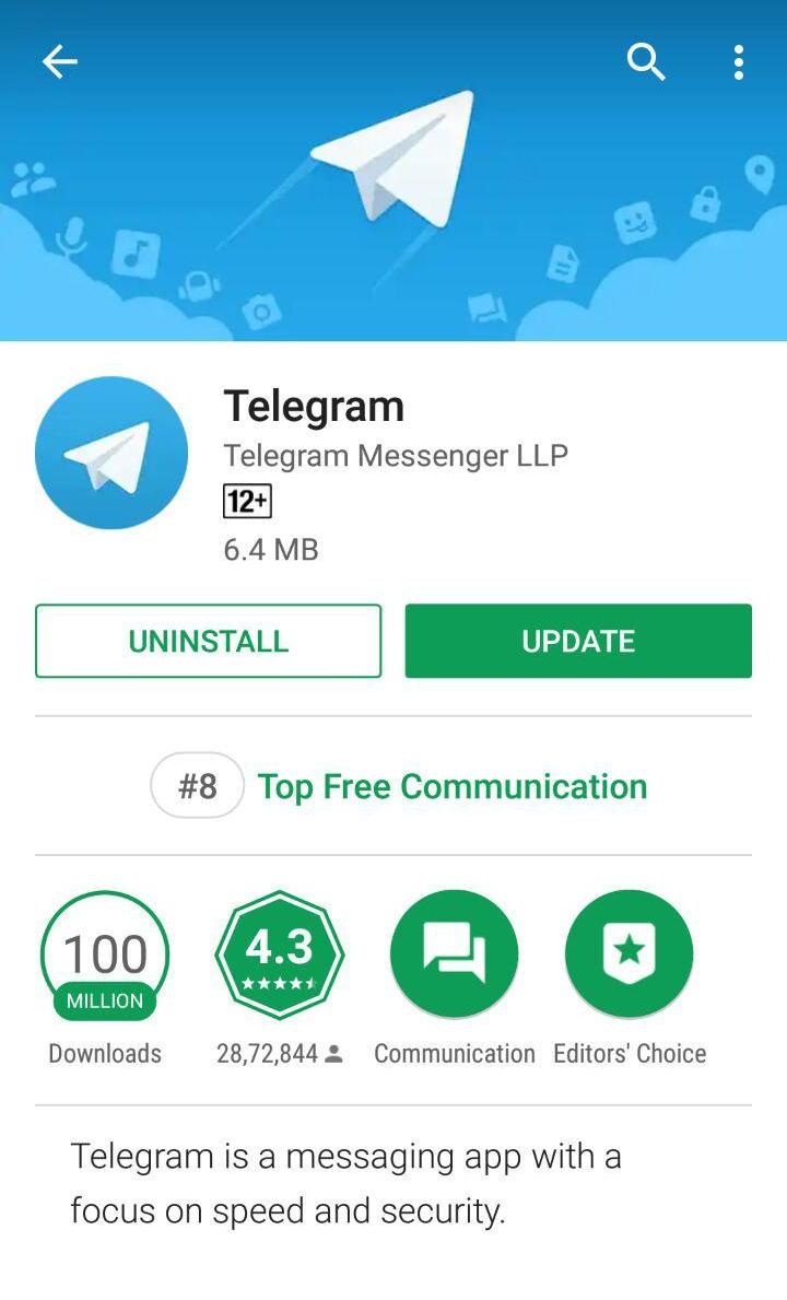 vídeos do Telegram não estão reproduzindo no Android